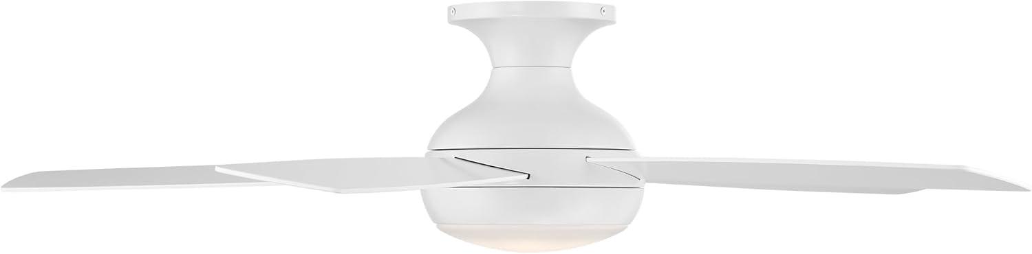 Odyssey 5- Blade Smart Flush Mount Ceiling Fan with Remote Control and LED Light Kit Included