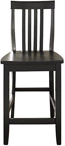 Set of 2 24" School House Counter Height Barstools, Solid Hardwood, Footrest - Crosley