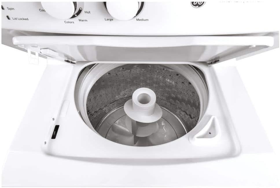 GE Appliances 3.8 cu. ft. Washer and 5.9 cu. ft. Electric Dryer Laundry Center GUD27ESSMWW