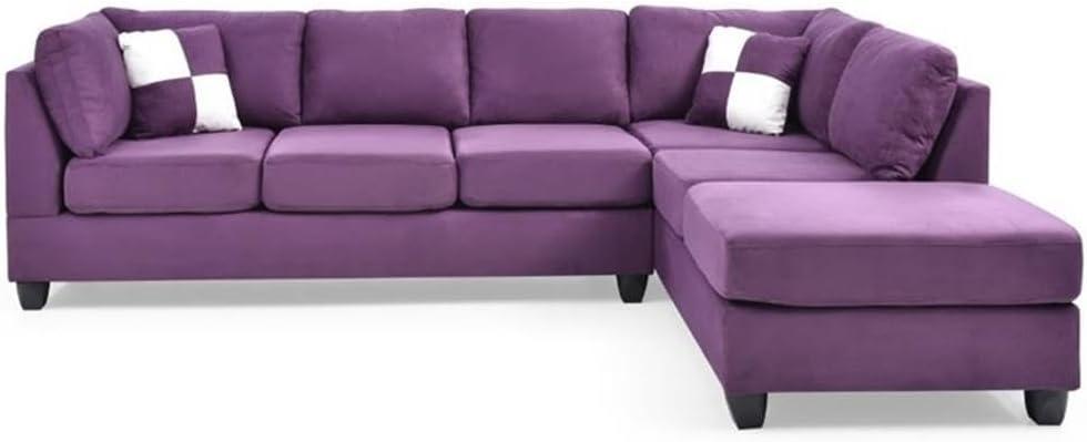 Maykoosh Suburban Soiree Sectional Sofa, Purple