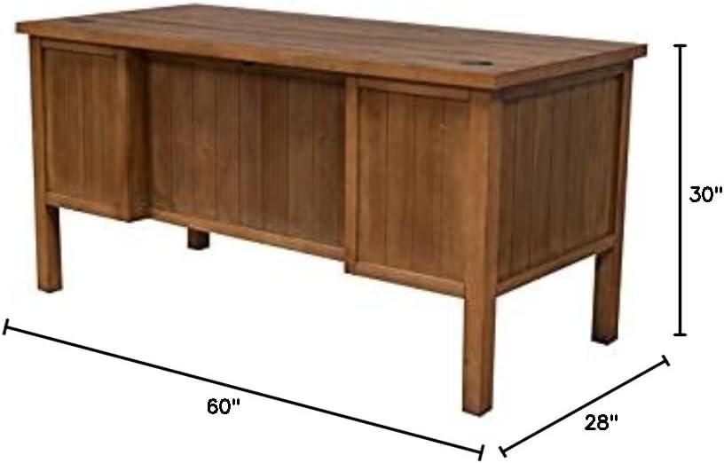 Heritage Half Pedestal Desk Brown - Martin Furniture