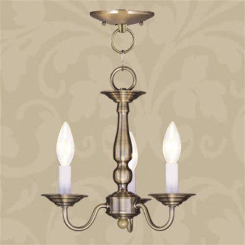 Livex Lighting Williamsburgh 3 - Light Chandelier in  Antique Brass