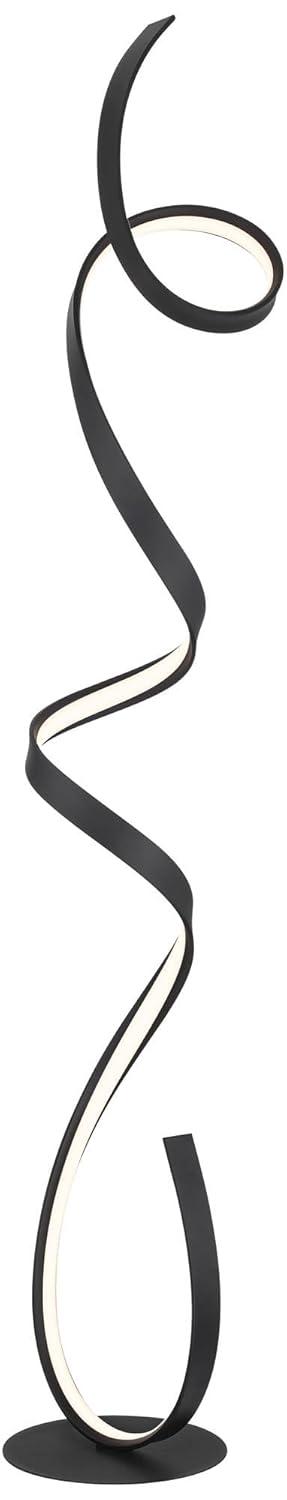 Possini Euro Design Avante Modern 56 1/2" Tall Standing Floor Lamp Ribbon LED Foot Switch Matte Black Finish Living Room Bedroom House Reading Office