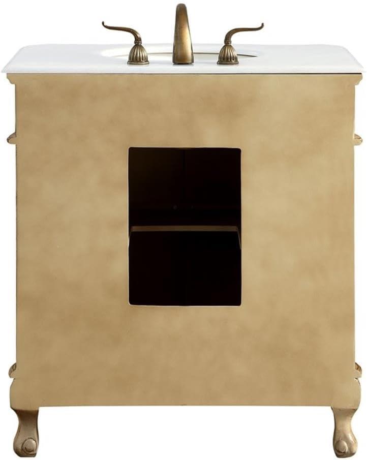 Elegant Lighting Vf10132-Vw Danville 32" Free Standing Single Basin Vanity Set - Beige