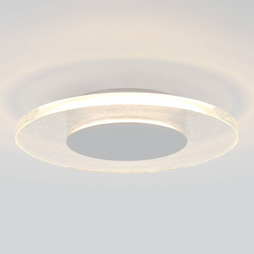 Essence Disk 13" Chrome and Glass LED Flush Mount Ceiling Light