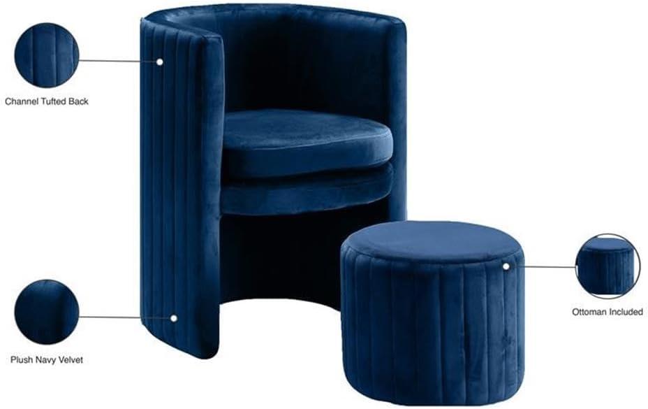 Maykoosh Art Deco Dreams Cream Velvet Accent Chair