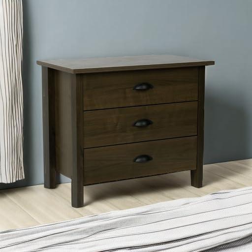 Jiowenm 3 Drawer Nouvelle Chest Walnut