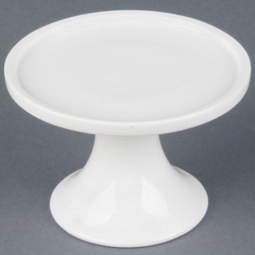 Small White Porcelain Pedestal Serving Stand