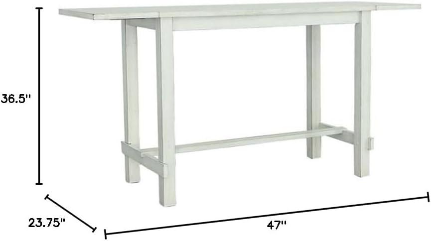 Sea Salt White Extendable Farmhouse Counter Height Table