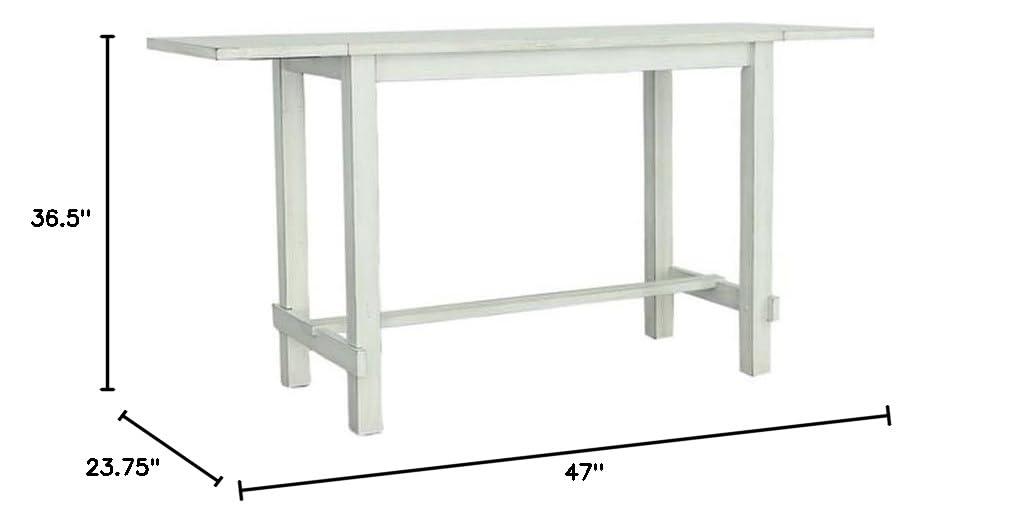 Sea Salt White Extendable Farmhouse Counter Height Table