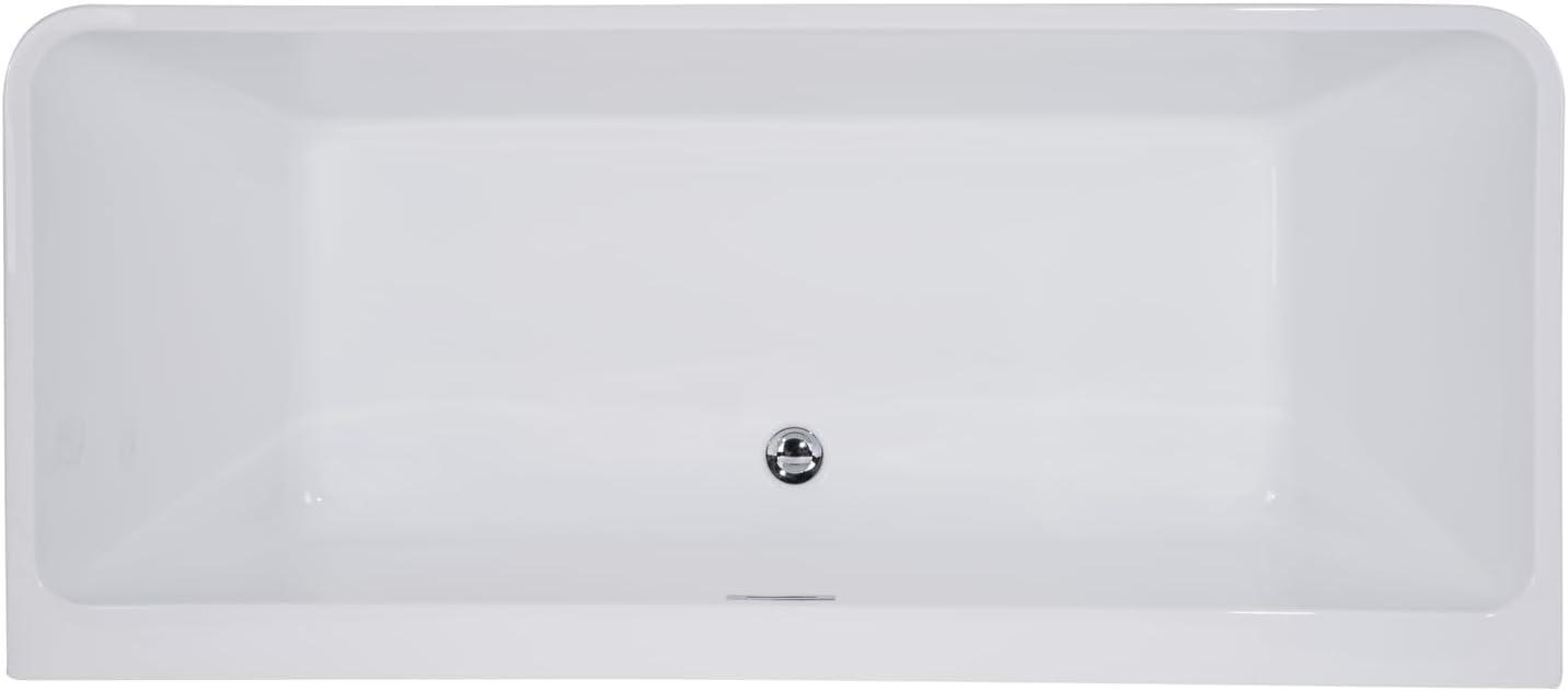 67'' x 29.4'' Freestanding Soaking Acrylic Bathtub