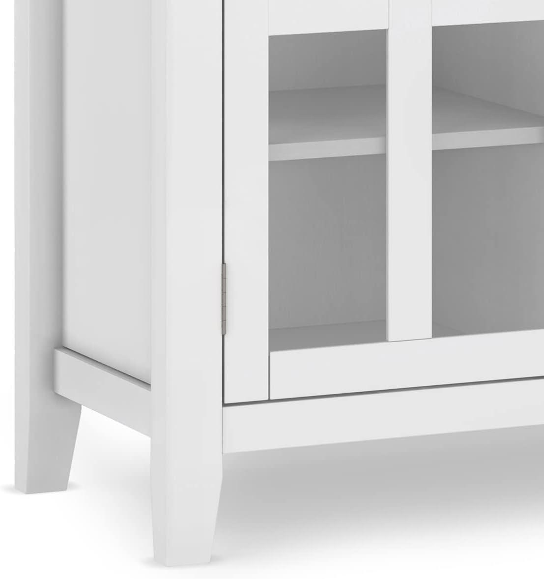 Artisan SOLID WOOD 53" WD Contemporary TV Media Stand in White For TVs upto 60"