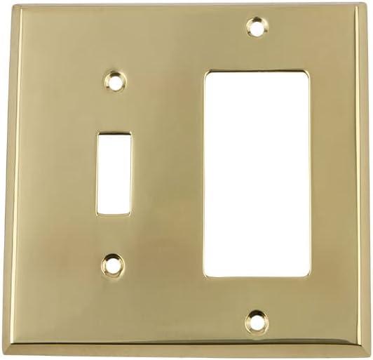New York 2-Gang Toggle Light Switch / Rocker Combination Wall Plate