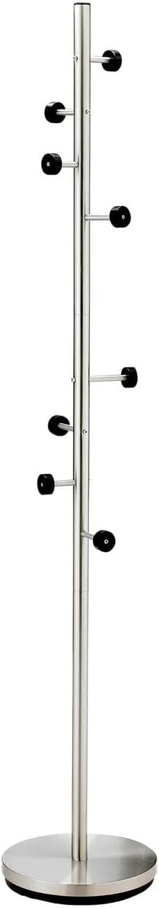 Swizzle Coat Rack Steel - Adesso: Metal Frame, 8 Hooks, Spot Clean, 67.5" Tall, Freestanding Hanger Stand