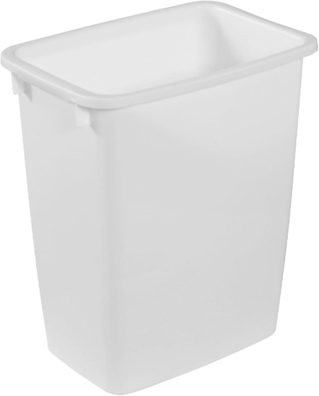 Rubbermaid 21 Quart Traditional Open-Top Wastebasket Indoor Trash Bin Container for Kitchens, Bathrooms, or Home Offices, White