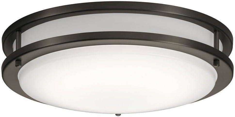 Kichler 10769Led Avon 14" Wide Integrated Led Flush Mount Drum Ceiling Fixture - Bronze