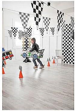 Fun Express Racing Pennant Party Decor 100ft - Colorful Outdoor Flags for Events Festivals Celebrations Parades & Outdoor Parties - Ideal for Decorations at Sporting Events Birthdays & More - 1 Piece