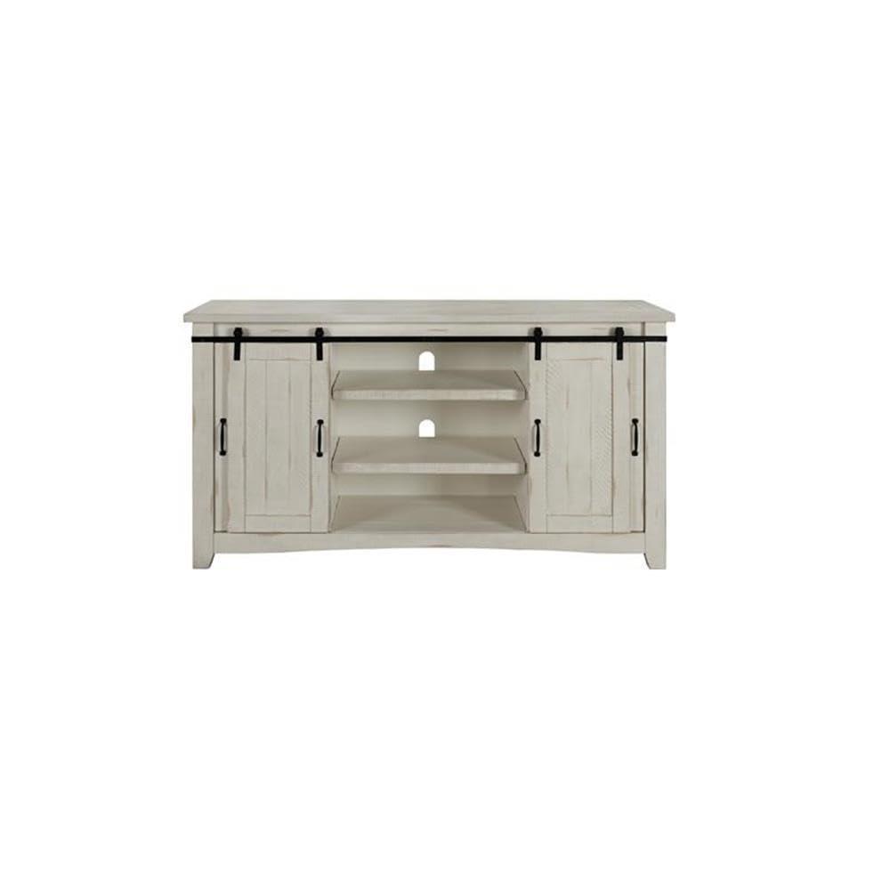 Martin Svensson Home Hampton Solid Wood TV Stand White Stain with Grey Stain Top