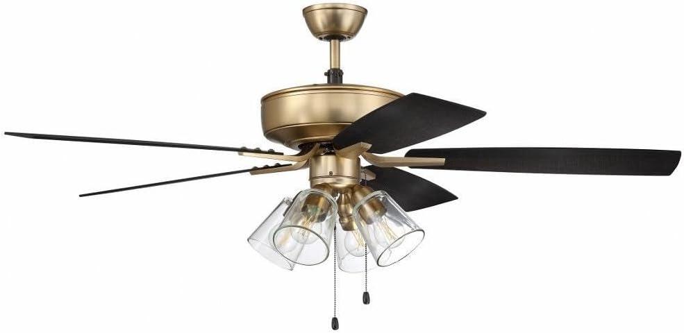 Pro Plus 104 Clear 4 Light Kit 52'' Ceiling Fan with Light Kit