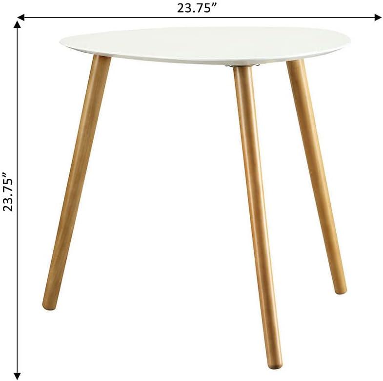 Oslo 24" White Wood and Metal End Table