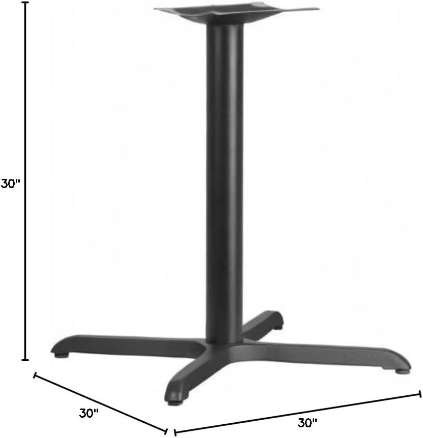 Beverly 22" x 22" Restaurant Table X-Base with 3" Dia. Table Height Column