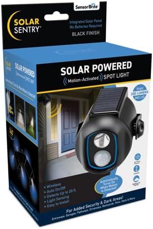 Sensor Brite SSSL-MC4 Solar Sentry Solar Powered Spot Light, As Seen On TV - Quantity 1