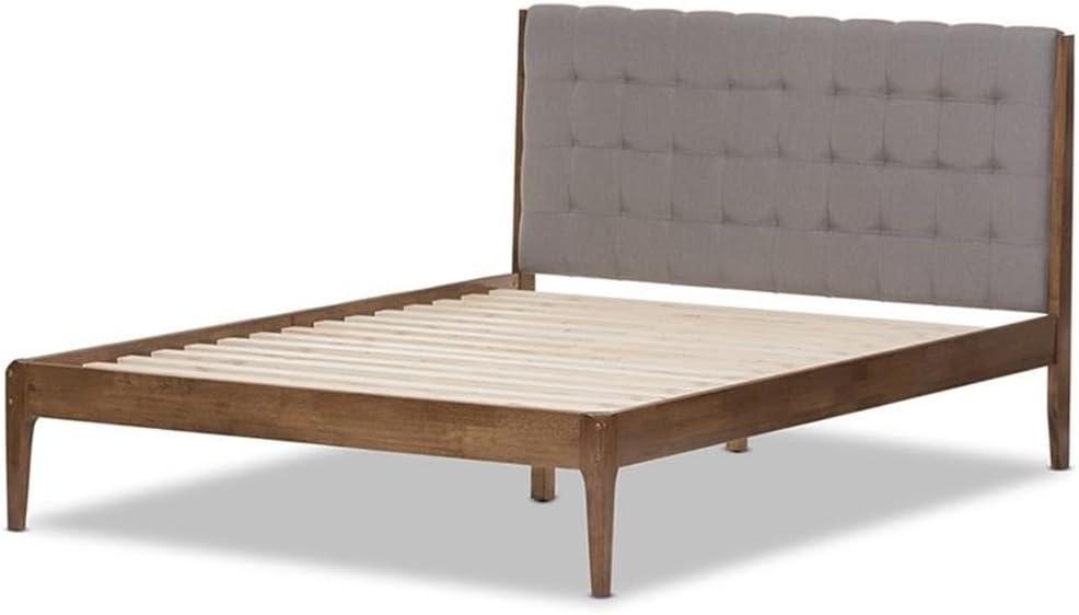 Baxton Studio Clifford Mid-Century Platform Bed, Multiple Sizes, Multiple Colors