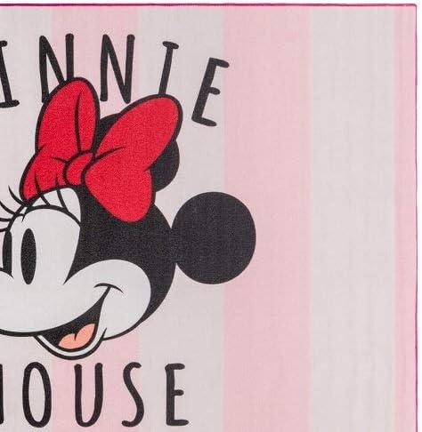 Licensed Disney Minnie Mouse Stripped Digital Printed Youth Area Rug