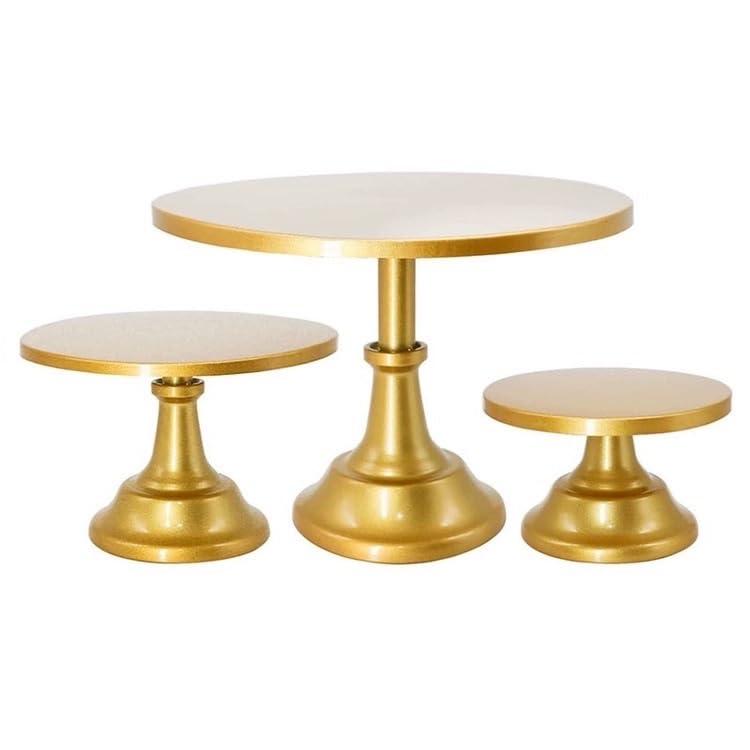 AMIENIV Iron Baby Shower Cake Stand, Gold (3 Count)