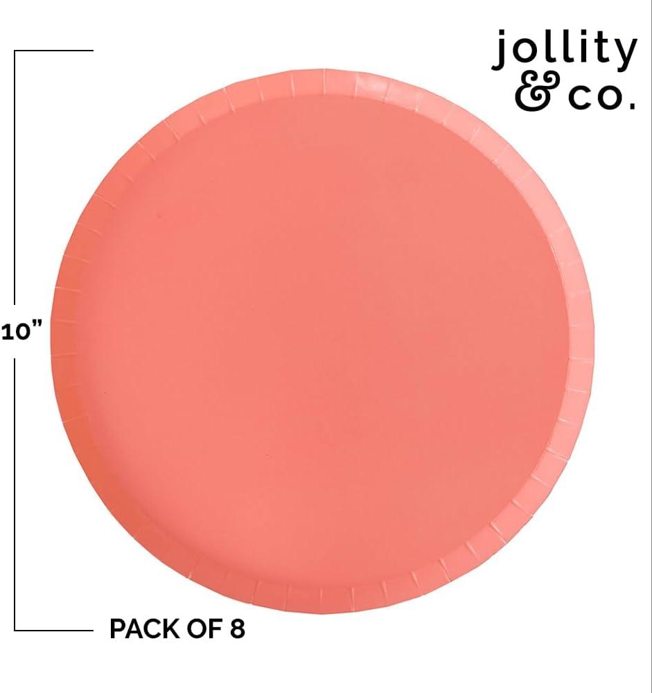 Apricot Orange 8" Paper Dessert Plates - Pack of 8