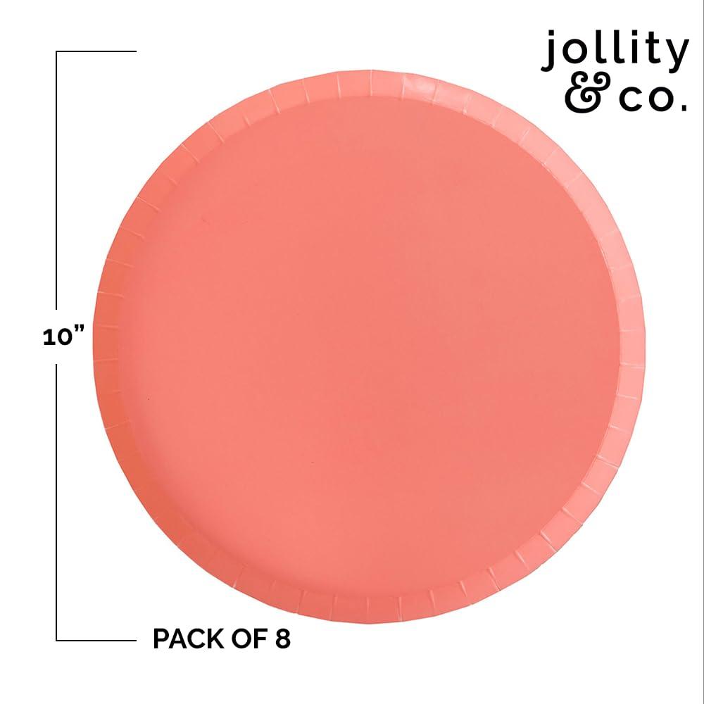 Apricot Orange 8" Paper Dessert Plates - Pack of 8