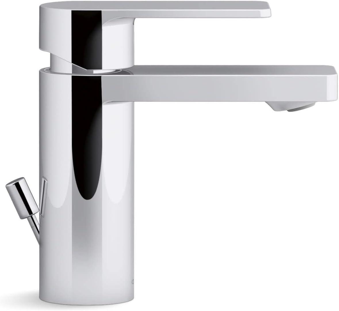 Parallel Single-Handle Bathroom Sink Faucet, Single-Hole Faucet with Pop-Up Drain, 1.0 GPM