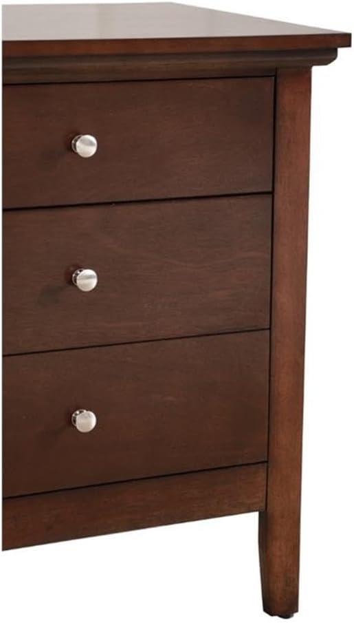 HomeStock Rustic Refinement 3 Drawer Nightstand , Cappuccino