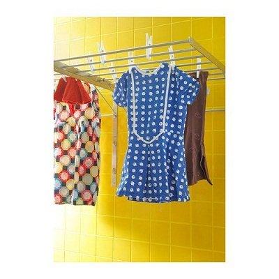 Wall Mounted Clothes Drying Rack Stainless Steel Space Saving Folding Adjustable Collapsible (22Wx21Dx19H)