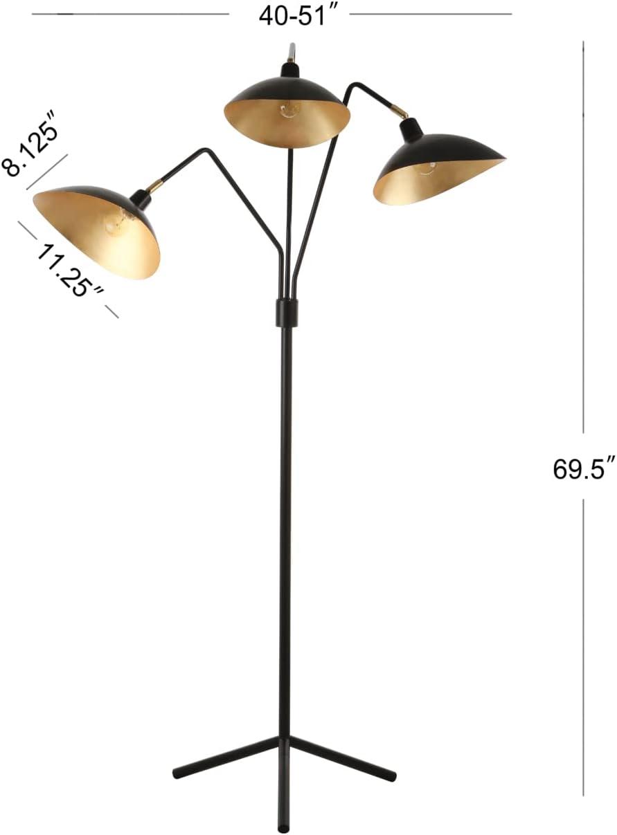 Iris Floor Lamp - LIT4361 - Black/Gold - Safavieh