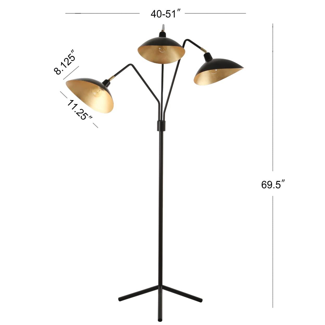 Iris Floor Lamp - LIT4361 - Black/Gold - Safavieh