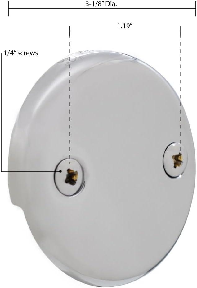 1-1/2" Coarse Thread Twist & Close Bathtub Drain Trim with Two-Hole Overflow