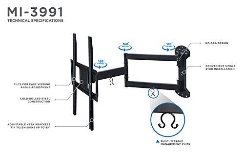 Mount-it Tilt/Swivel/Articulating/Extending Arm Wall Mount 32"-55" Screens