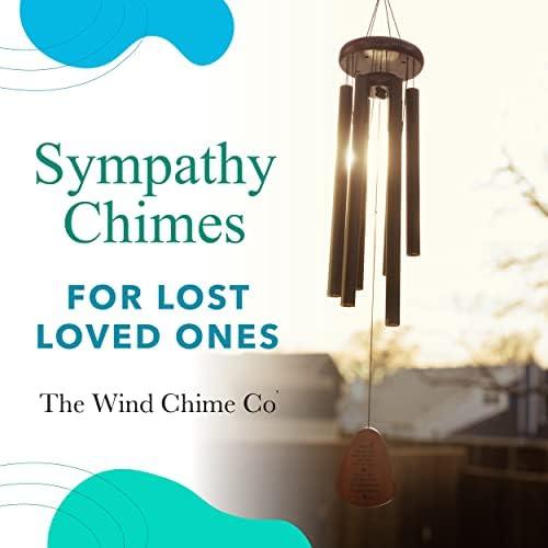 Sympathy Gifts for Loss of Loved One 32" Memorial Wind Chimes for Loss of Loved One Bereavement Condolence Gifts Sympathy Windchimes Memory Wind Chime with Memorial Card