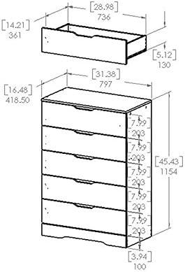 Holland 5 Drawer Chest