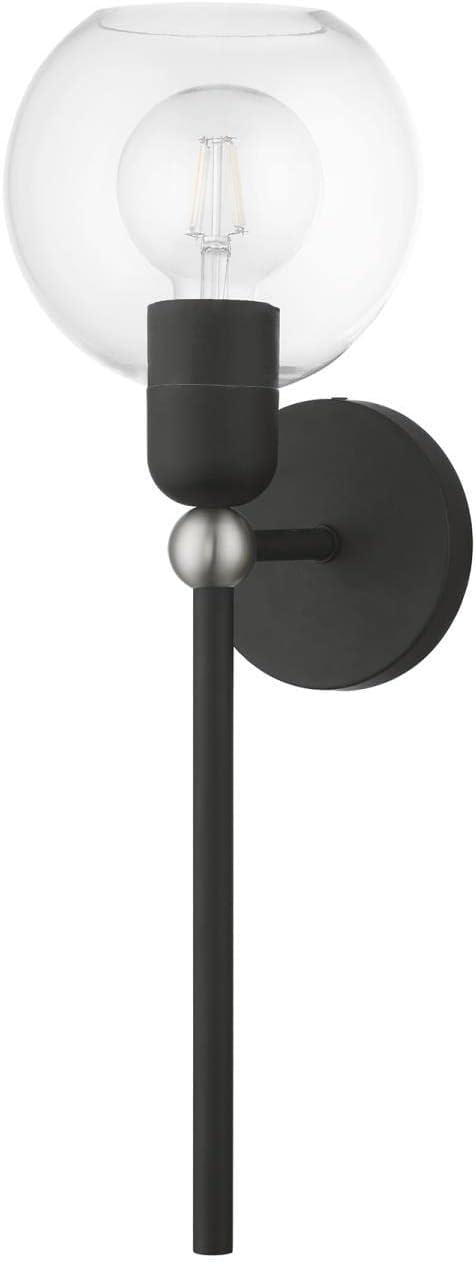 Livex Lighting Downtown 1 - Light Sconce in  Black/Brushed Nickel