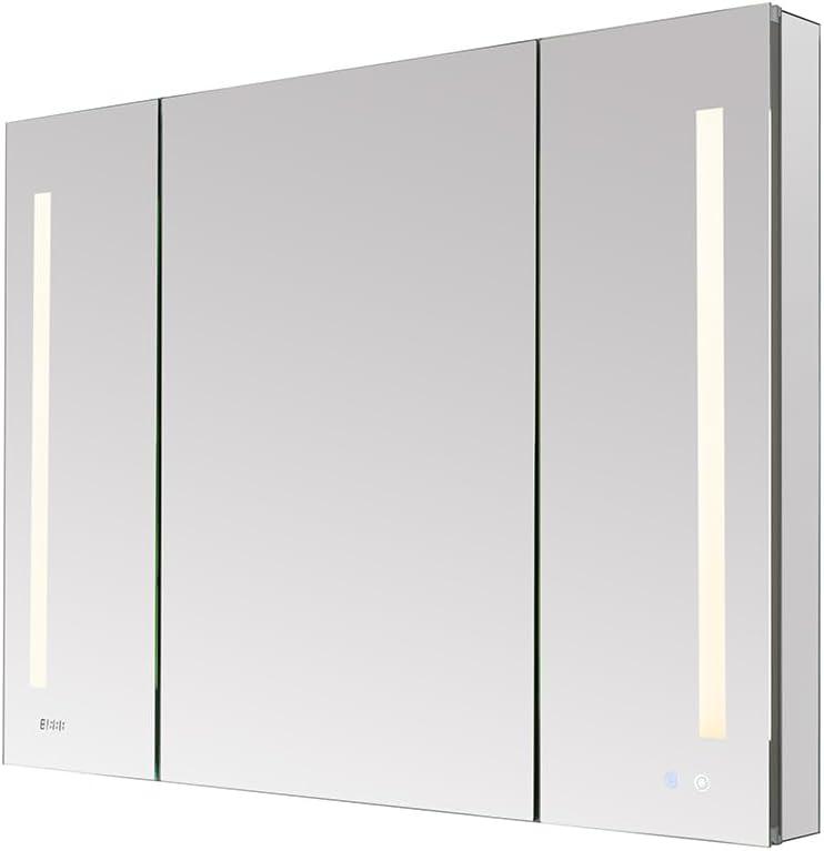 AQUADOM Signature Royale LED Medicine Cabinet, Defogger, LED 3X Makeup Mirror, Electrical Outlets
