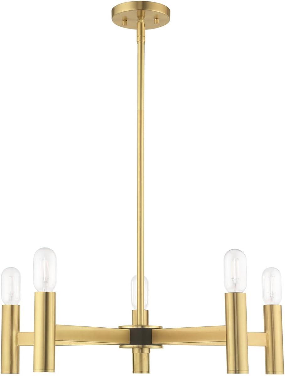 Livex Lighting Copenhagen 5 - Light Chandelier in  Satin Brass