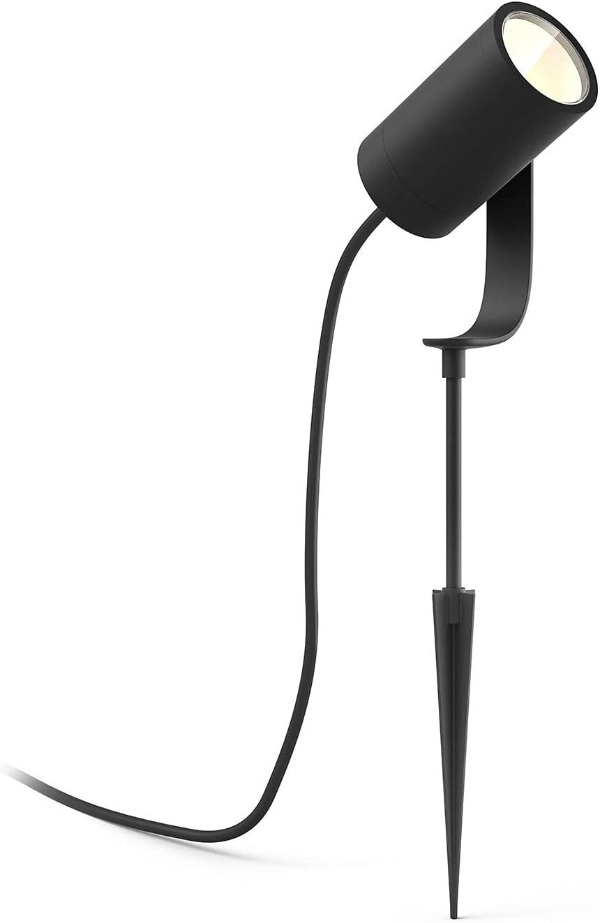 Philips Hue Lily White & Color Outdoor Spot Light Base kit (Hue Hub Required), 3 Spot Lights with Power Supply + Mount, Works with Alexa, HomeKit & Google Assistant