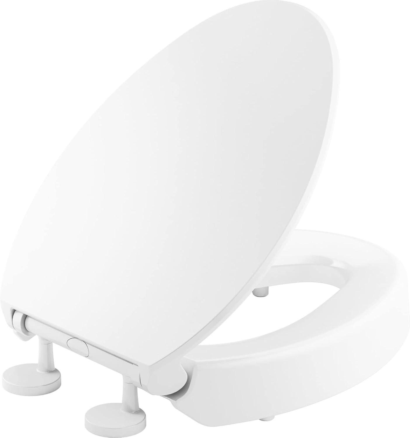 Hyten Elevated Toilet Seat with Quiet-Close Lid and Seat and Grip-Tight Bumpers