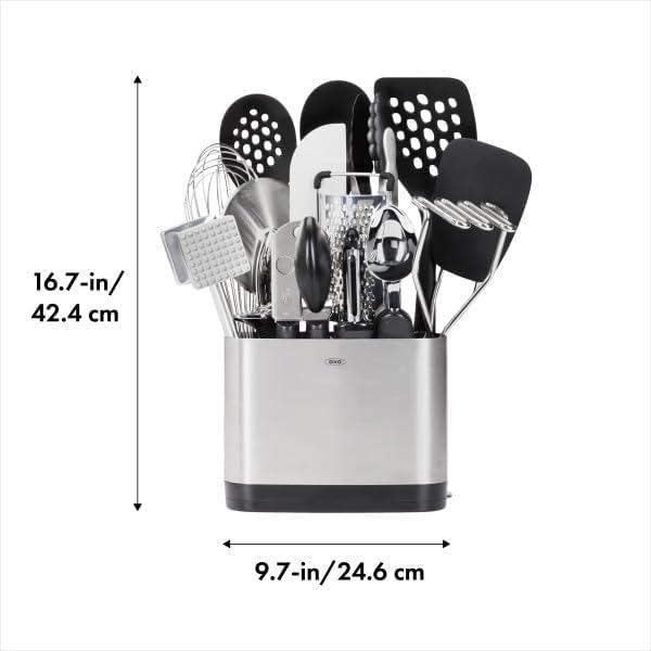 OXO Good Grips 15-Piece Everyday Kitchen Utensil Set  Silver