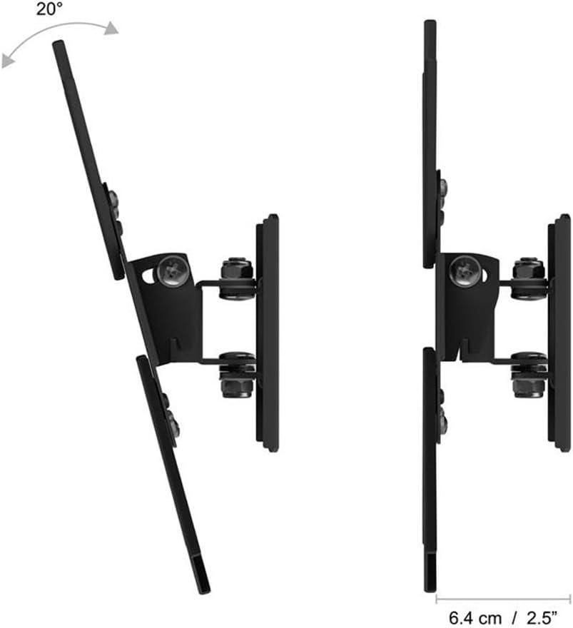 MRL22-A Single Head Tilt & Turn Monitor Wall Mount - Black