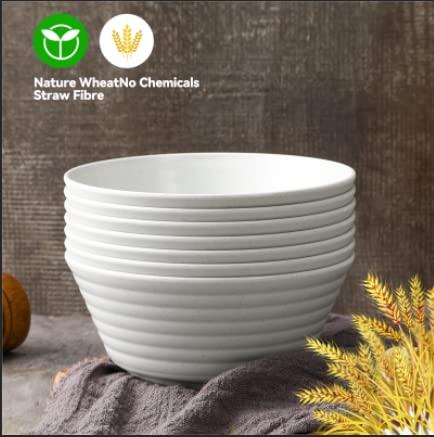 Cereal Bowl, Set of 8 Soup Bowls 36 Ounces Unbreakable Wheat Straw Bowls Microwave Dishwasher Safe Reusable Bowls for Kitchen Cereal Salad Soup Rice Noodle Oatmeal