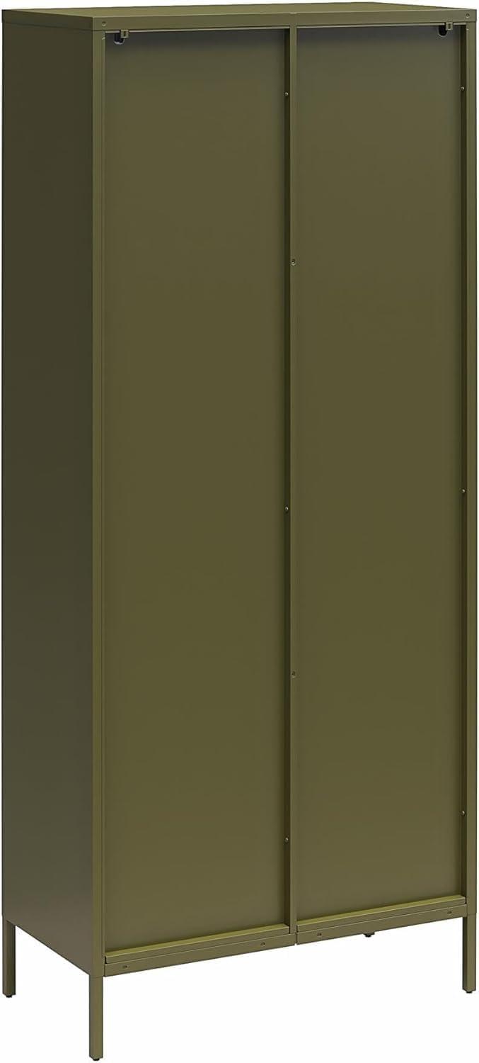 Luna 72.88'' Tall Accent Cabinet with Fluted Glass