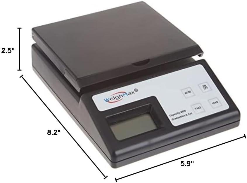 USPS Style 25 Lb x 0.1 OZ Digital Mailing Postal Scale with Batteries